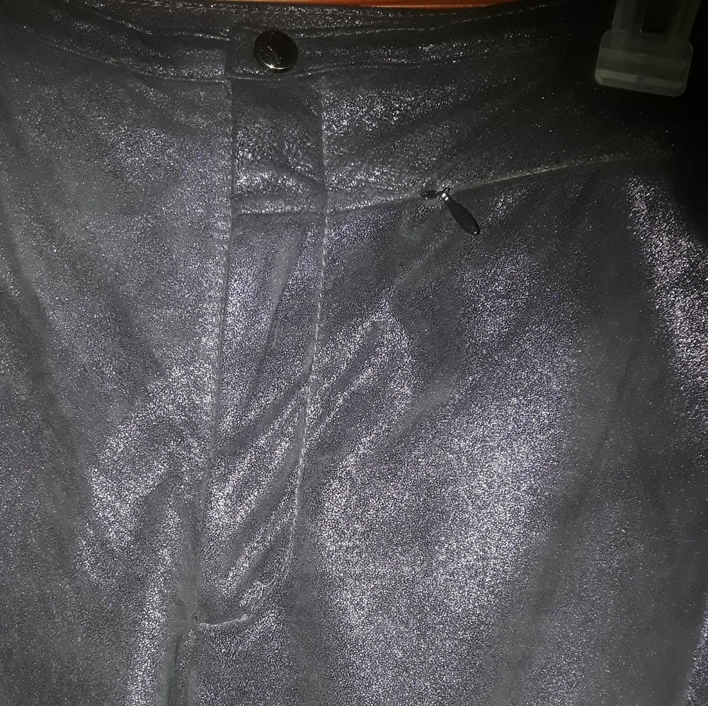 Genuine Leather Purple Pants